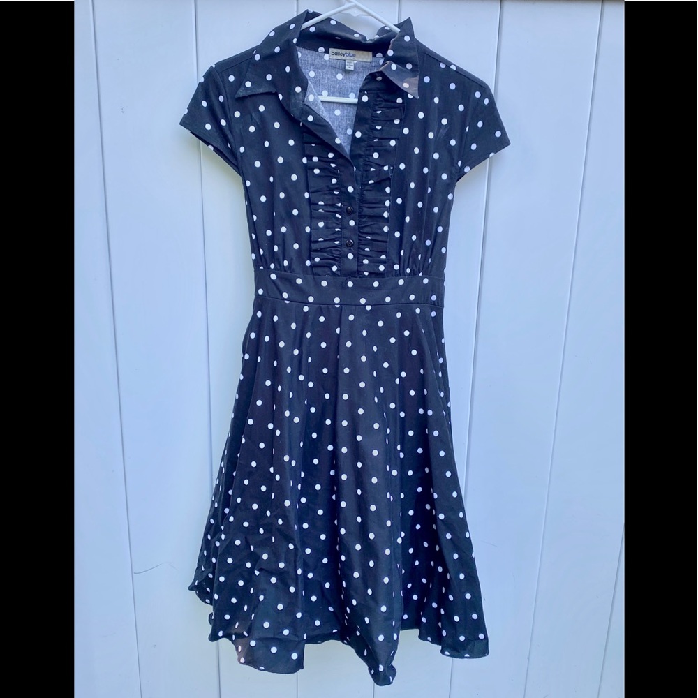 Black and White Polkadot Dress